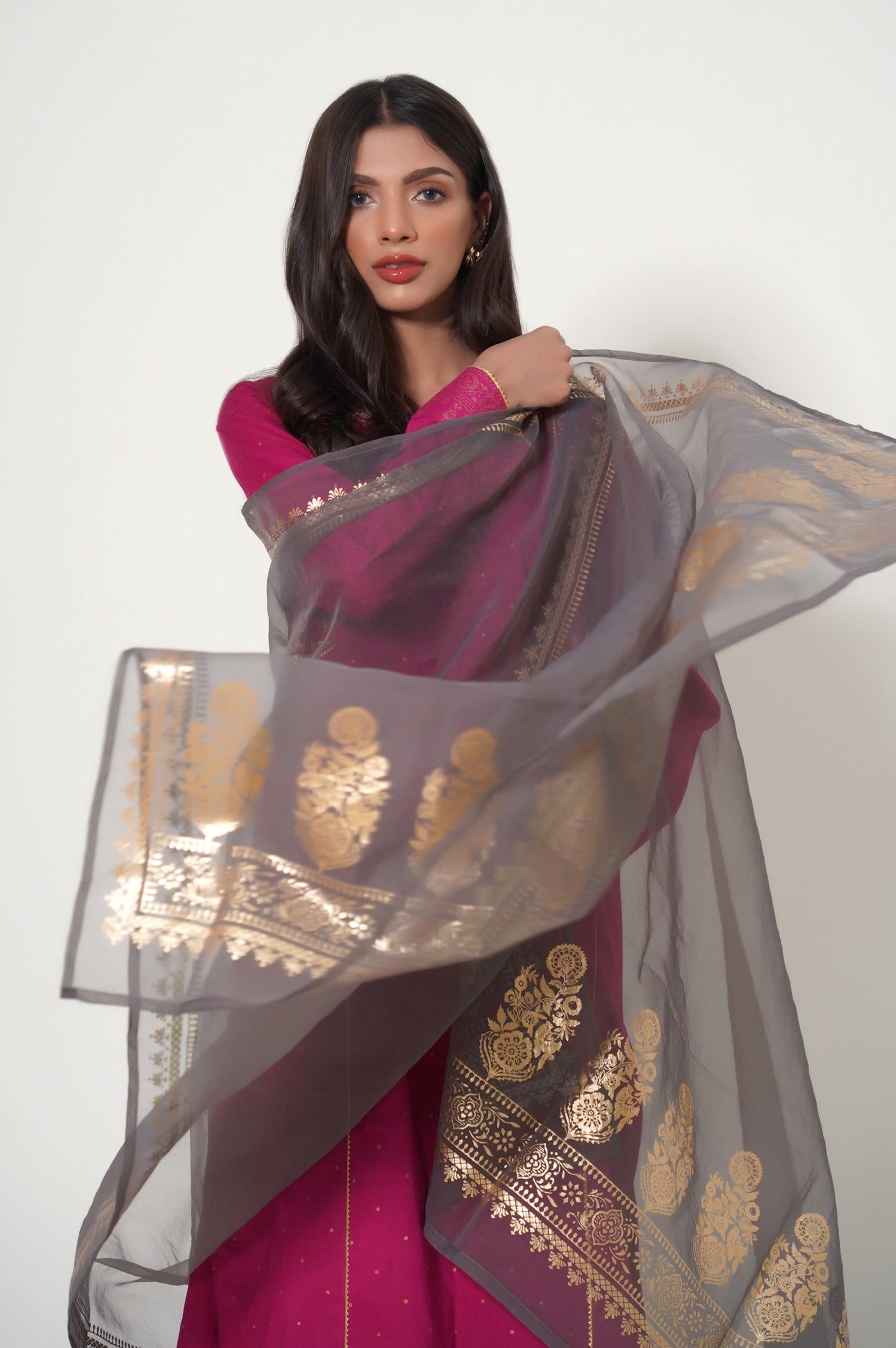 Stitched 3 Piece Printed Suit