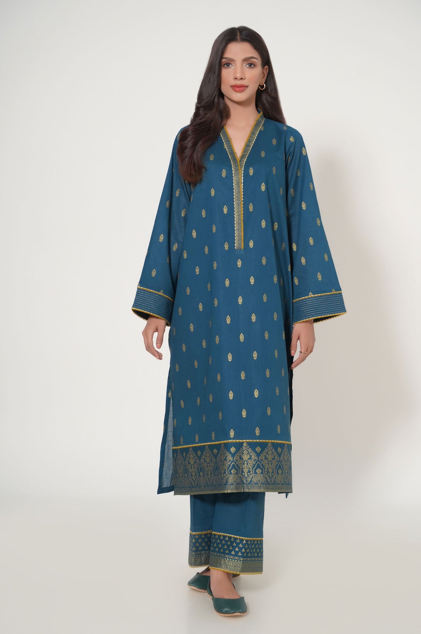 Unstitched 3 Piece Paste Printed Lawn Suit