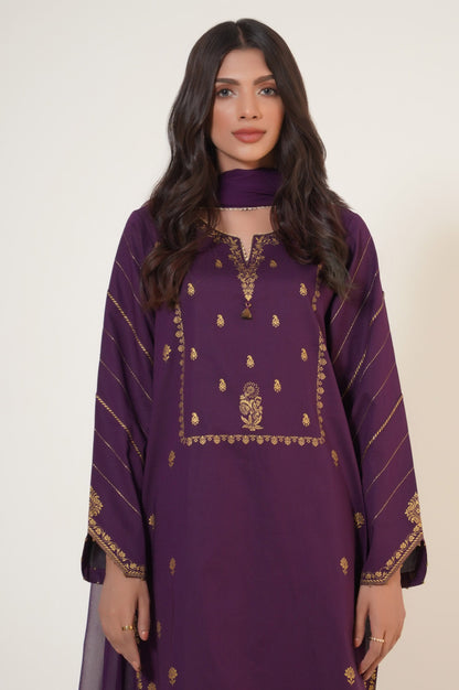 Stitched 3 Piece Paste Printed Lawn Suit