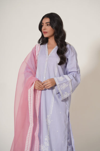 Stitched 3 Piece Puff Printed Lawn Suit