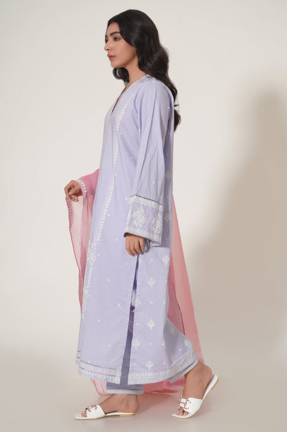 Stitched 3 Piece Puff Printed Lawn Suit