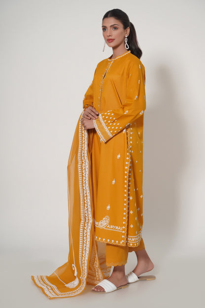 Stitched 3 Piece Puff Printed Lawn Suit