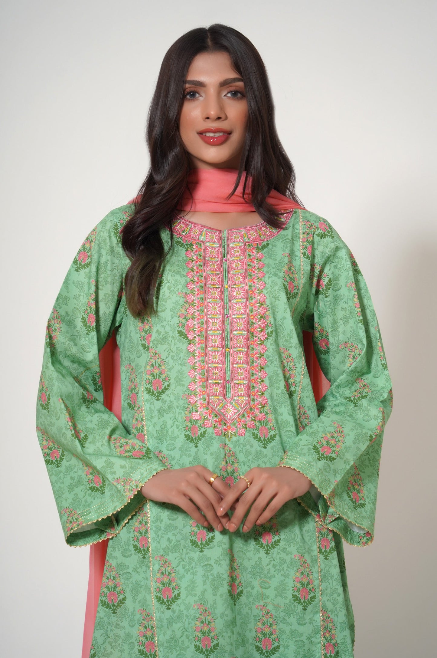 Stitched 3 Piece Printed Lawn Suit