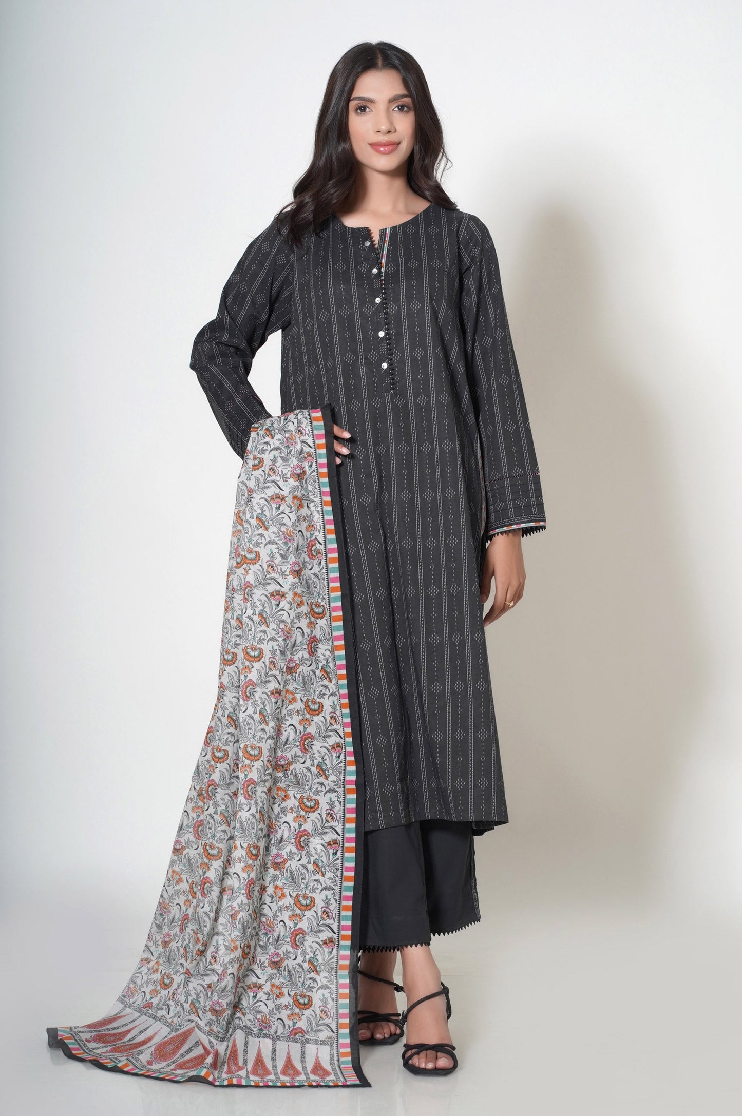 Unstitched 3 Piece Cambric Suit