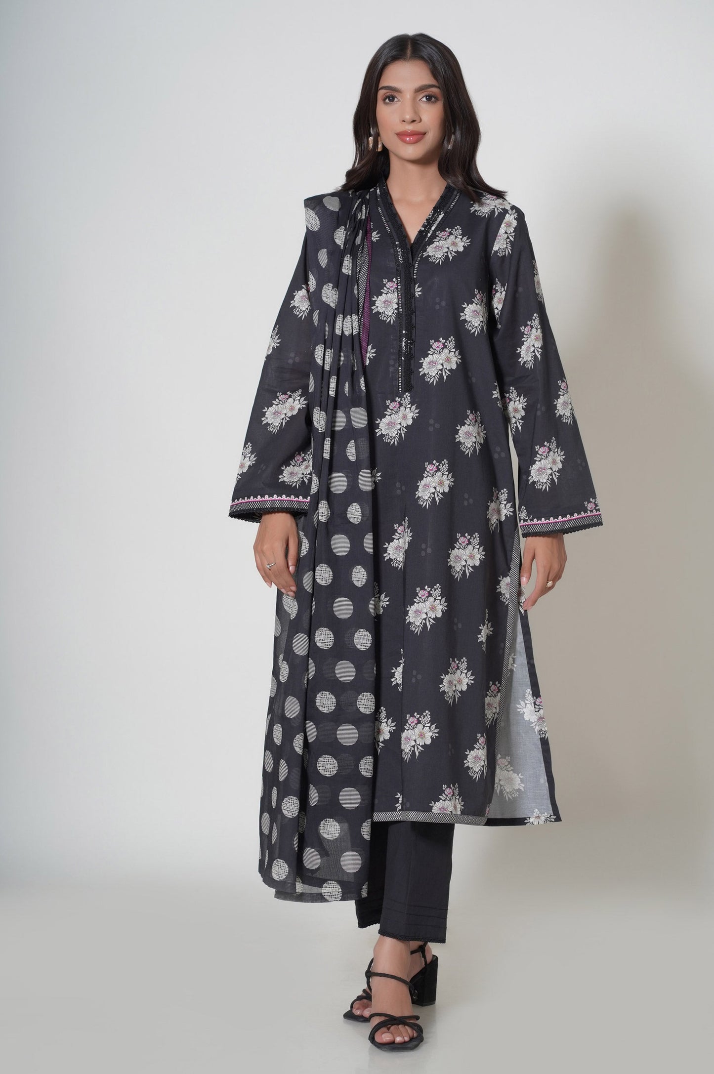 Unstitched 3 Piece Cambric Suit