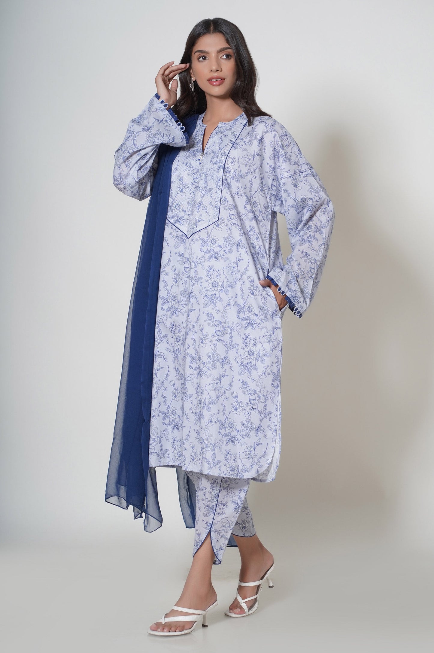 Unstitched 3 Piece Cambric Suit