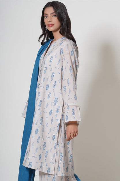 Unstitched 3 Piece Printed Cambric Suit