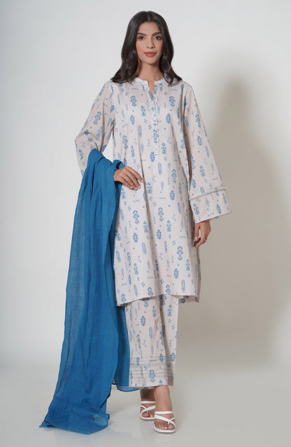 Unstitched 3 Piece Printed Cambric Suit
