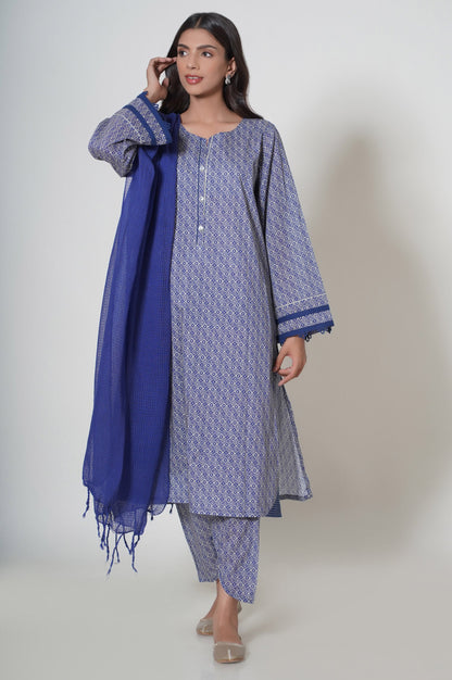 Unstitched 3 Piece Printed Cambric Suit