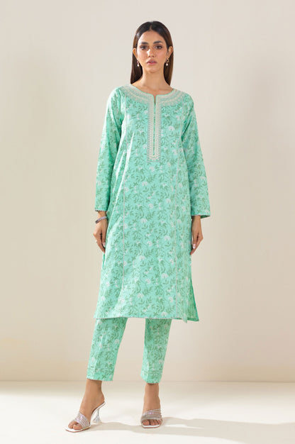 Stitched 3 Piece Embroidered Lawn Suit