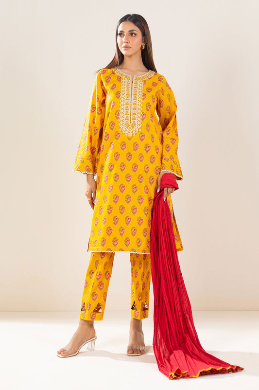 Stitched 3 Piece Printed Lawn Suit
