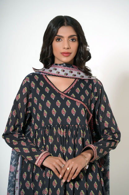 Unstitched 3 Piece Printed Lawn Suit