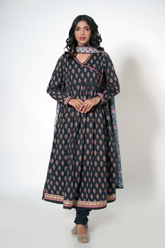 Unstitched 3 Piece Printed Lawn Suit