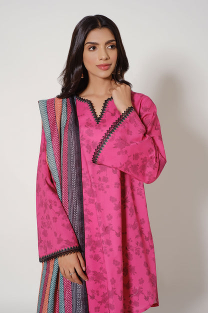 Unstitched 3 Piece Printed Cambric Suit
