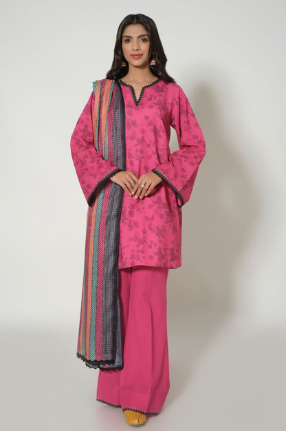 Unstitched 3 Piece Printed Cambric Suit