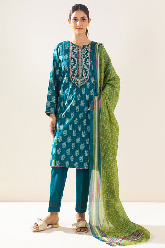 Stitched 3 Piece Printed Lawn Suit