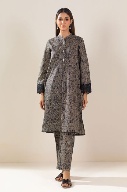 Stitched 3 Piece Embroidered Lawn Suit