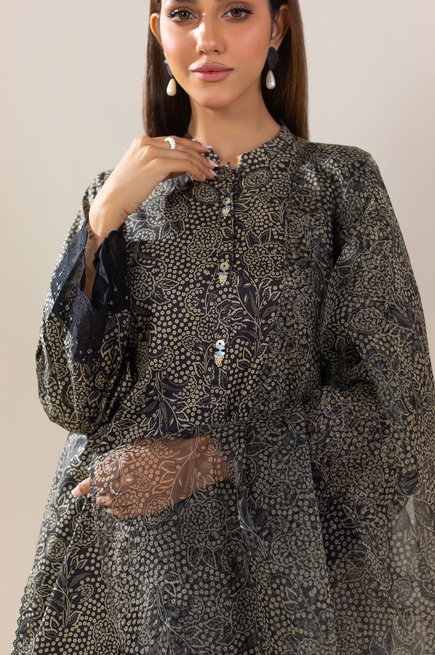 Stitched 3 Piece Embroidered Lawn Suit