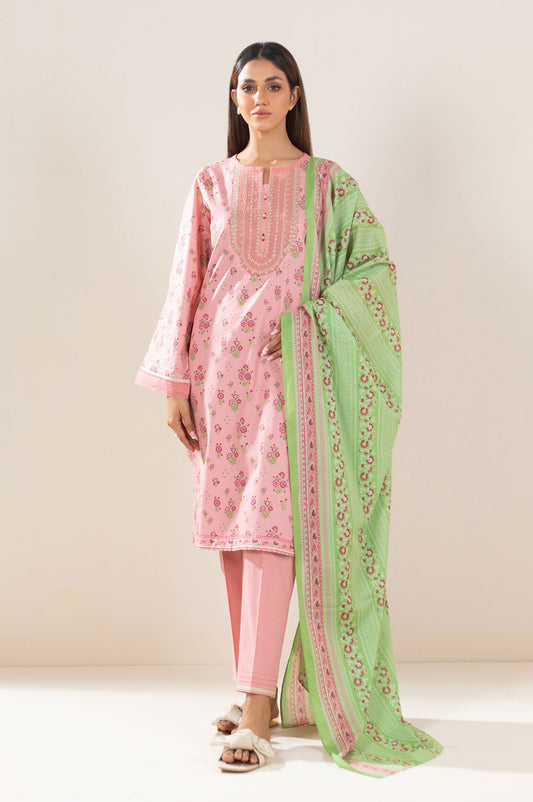 Stitched 3 Piece Printed Lawn Suit