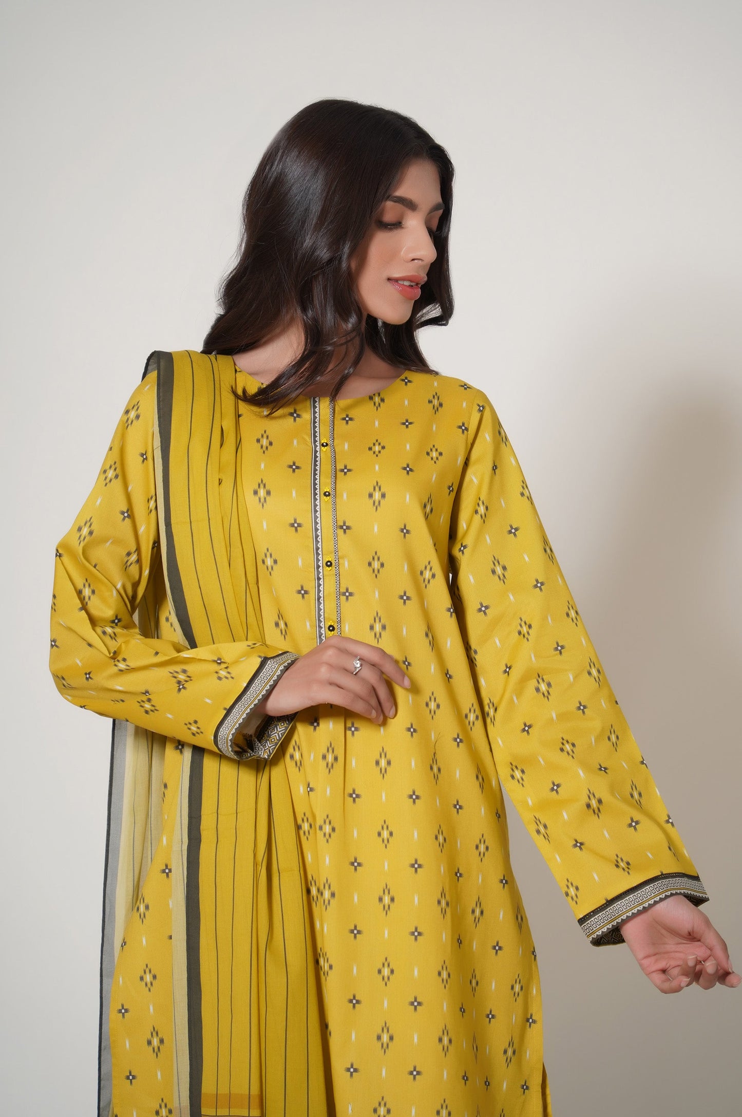 Stitched 3 Piece Lawn Suit