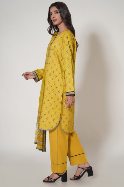 Unstitched 3 Piece Printed Cambric Suit