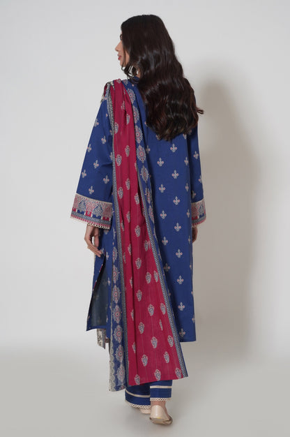 Unstitched 3 Piece Printed Cambric Suit