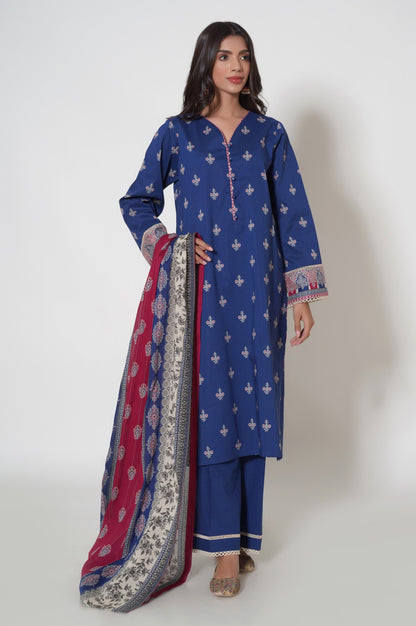 Stitched 3 Piece Cambric Suit