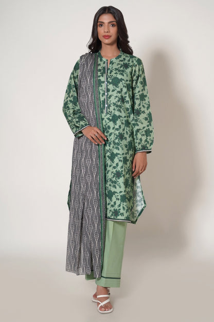 Unstitched 3 Piece Printed Lawn Suit