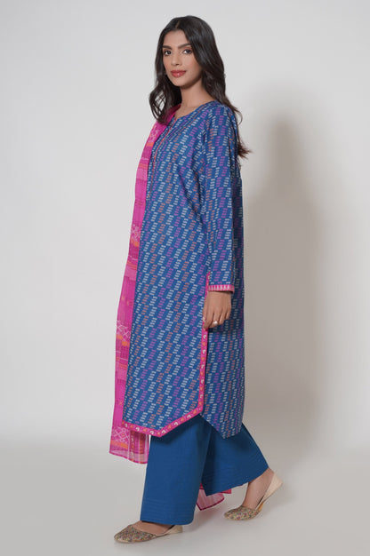 Unstitched 3 Piece Printed Cambric Suit