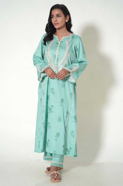 Stitched 3 Piece Printed Cottle Suit