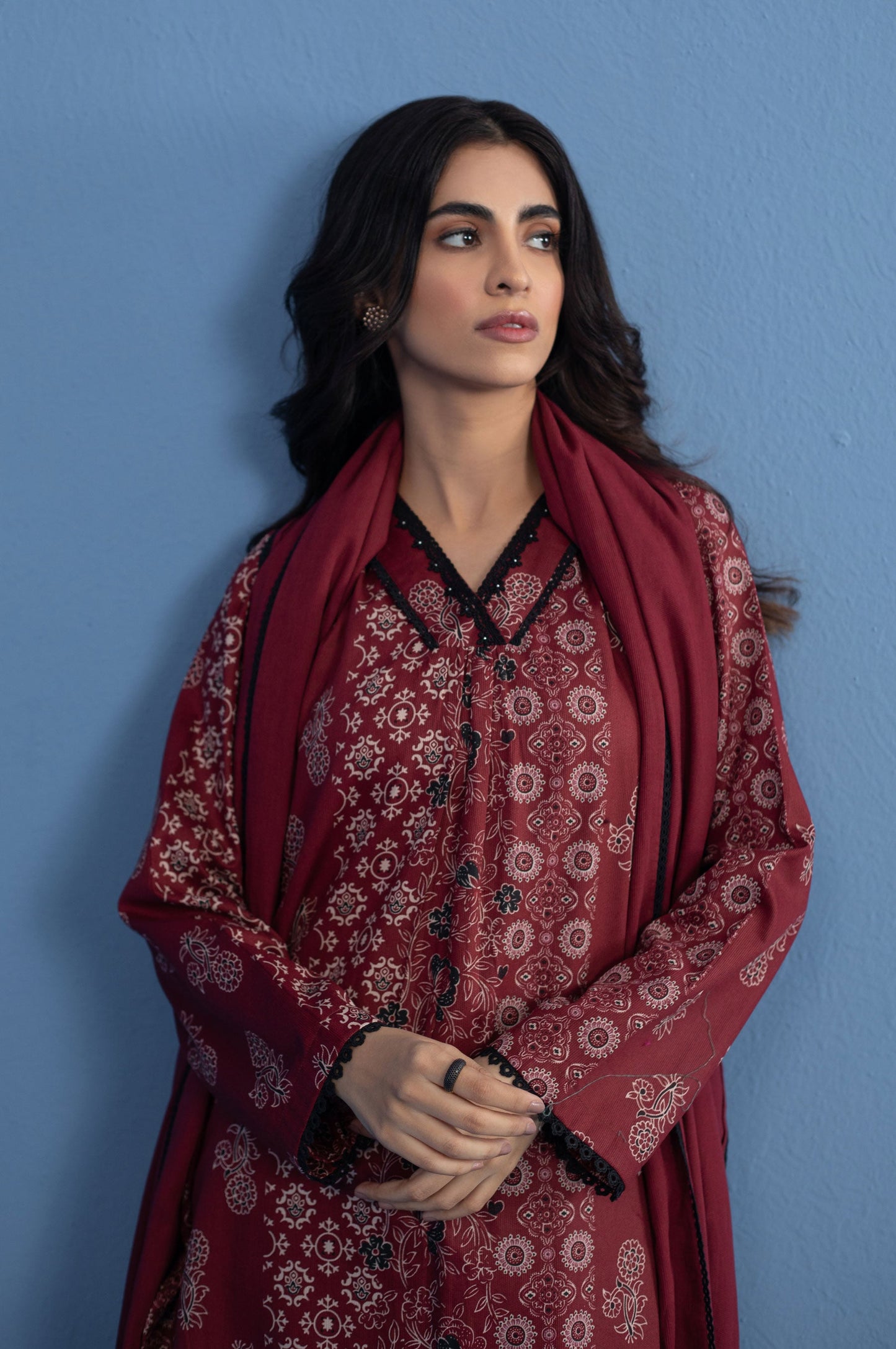 Stitched 3 Piece Printed Cottle Suit