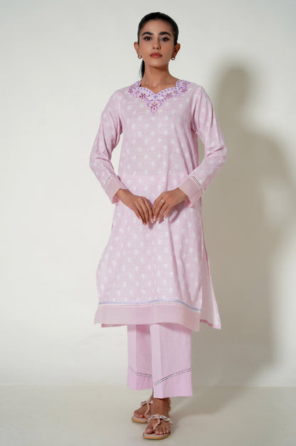 Stitched 3 Piece Printed Cottel Suit