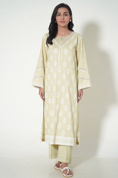 Unstitched 3 Piece Paste Printed Cottle Suit