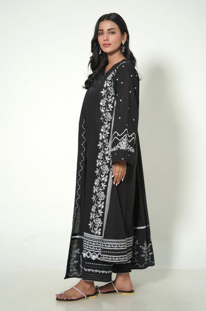 Stitched 3 Piece Textured Slub Suit