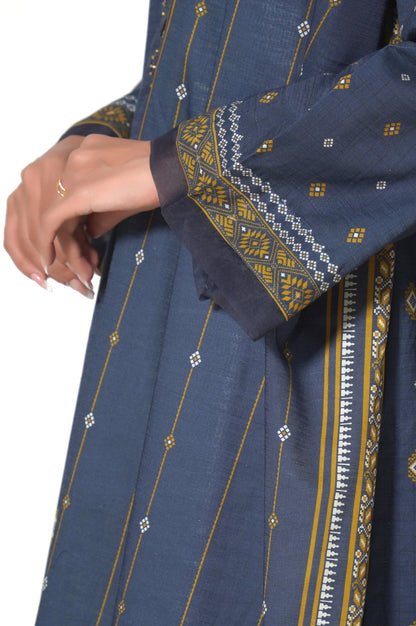 Unstitched 3 Piece Khaddar Printed Suit