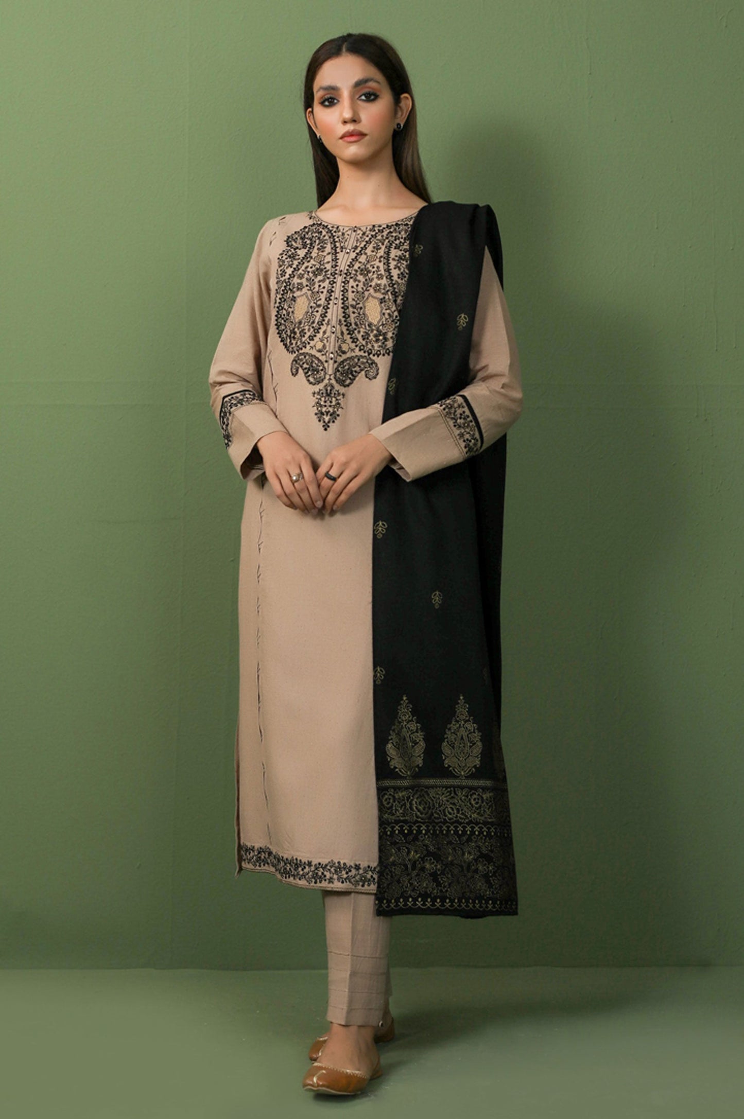 Stitched 3 Piece Embroidered Multi Neps Suit