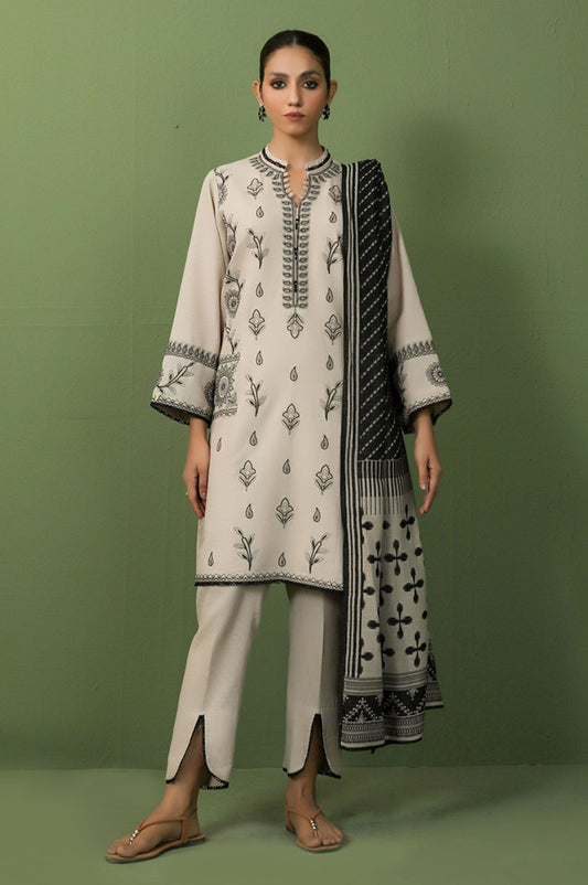 Stitched 3 Piece Textured Slub Suit