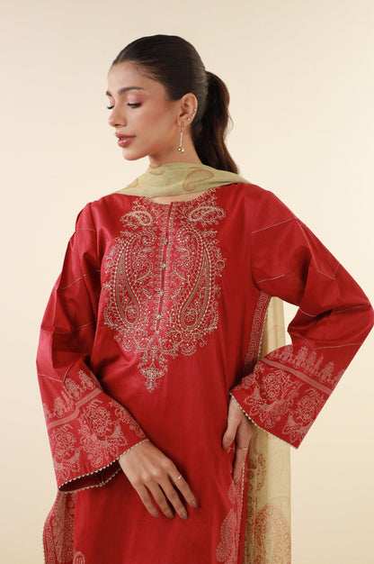 Unstitched 3 Piece Printed Lawn Suit