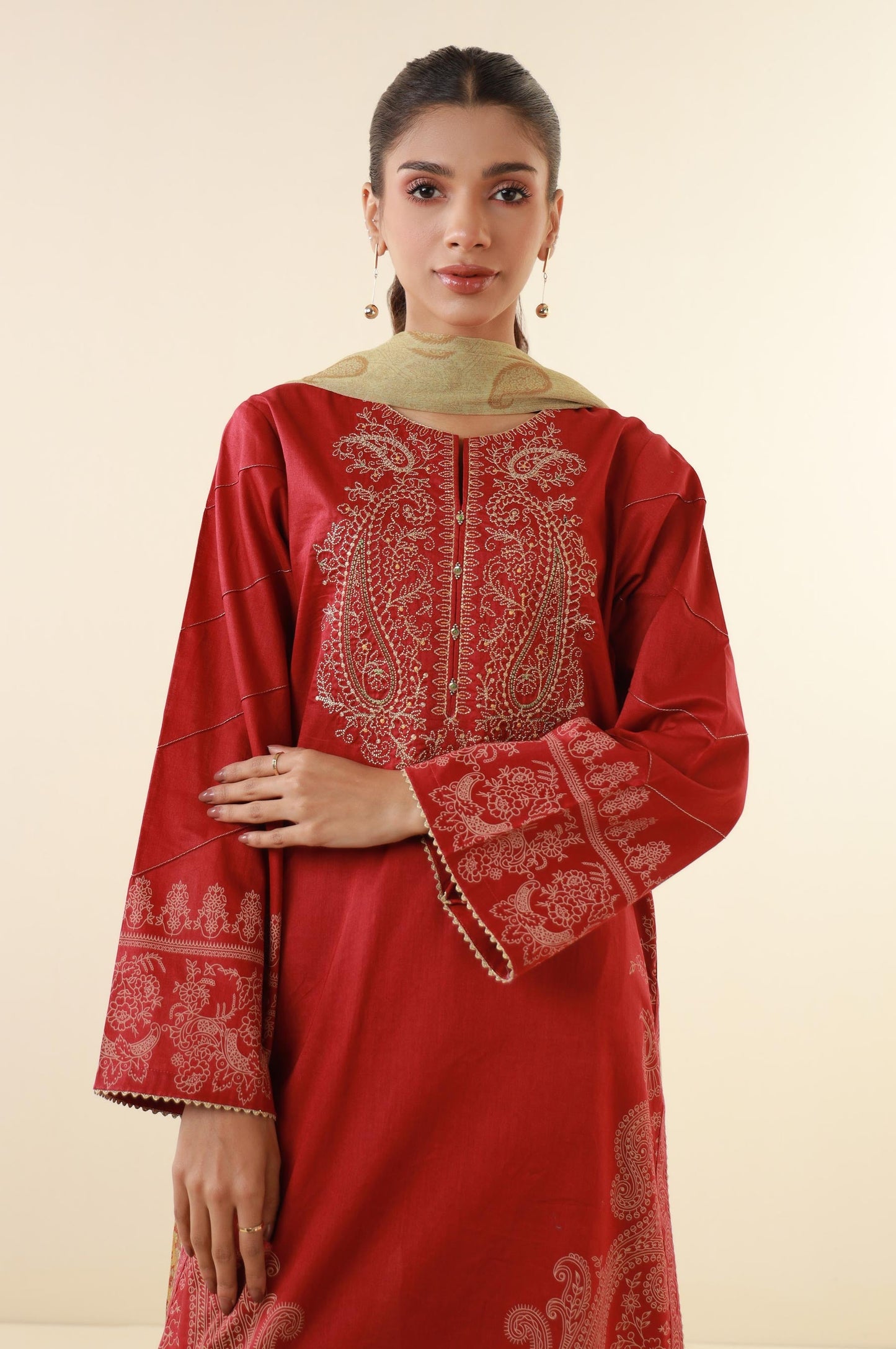 Stitched 3 Piece Printed Lawn Suit