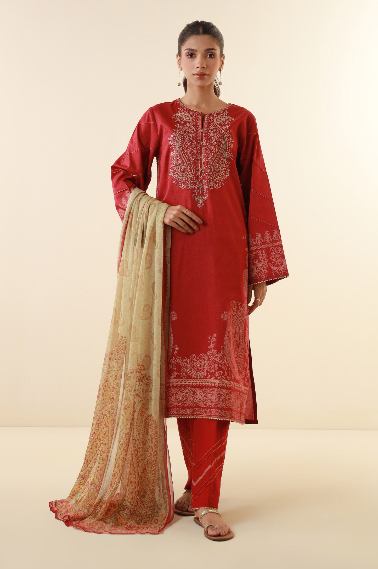 Stitched 3 Piece Printed Lawn Suit