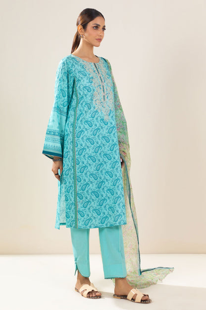 Unstitched 3 Piece Embroidered Lawn Suit
