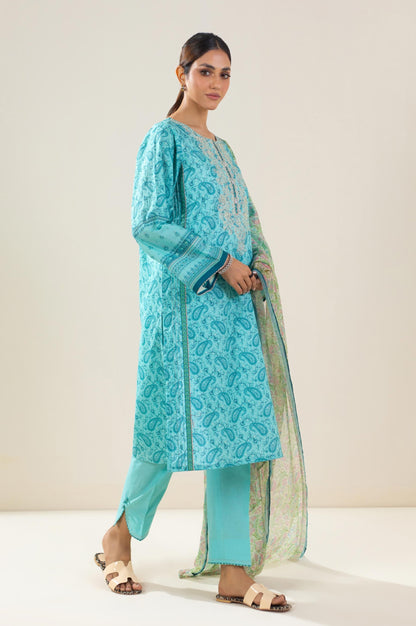 Unstitched 3 Piece Embroidered Lawn Suit