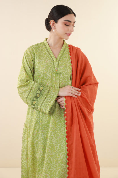 Unstitched 3 Piece Printed Lawn Suit