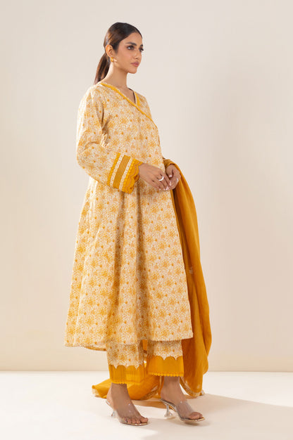 Unstitched 3 Piece Printed Lawn Suit