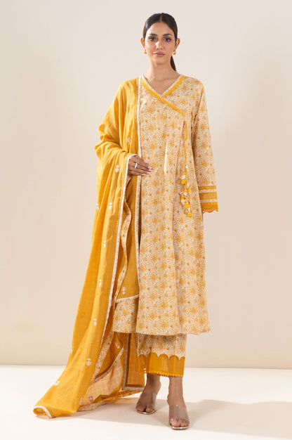 Unstitched 3 Piece Printed Lawn Suit
