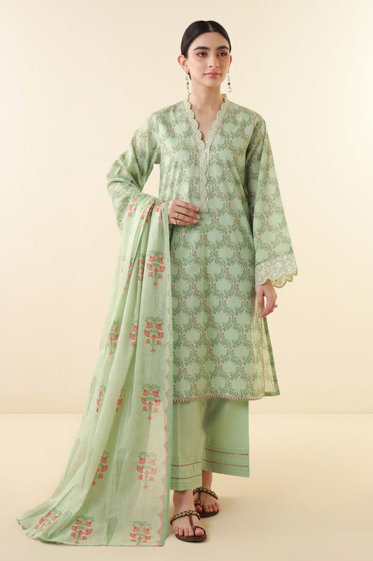 Unstitched 3 Piece Printed Lawn Suit
