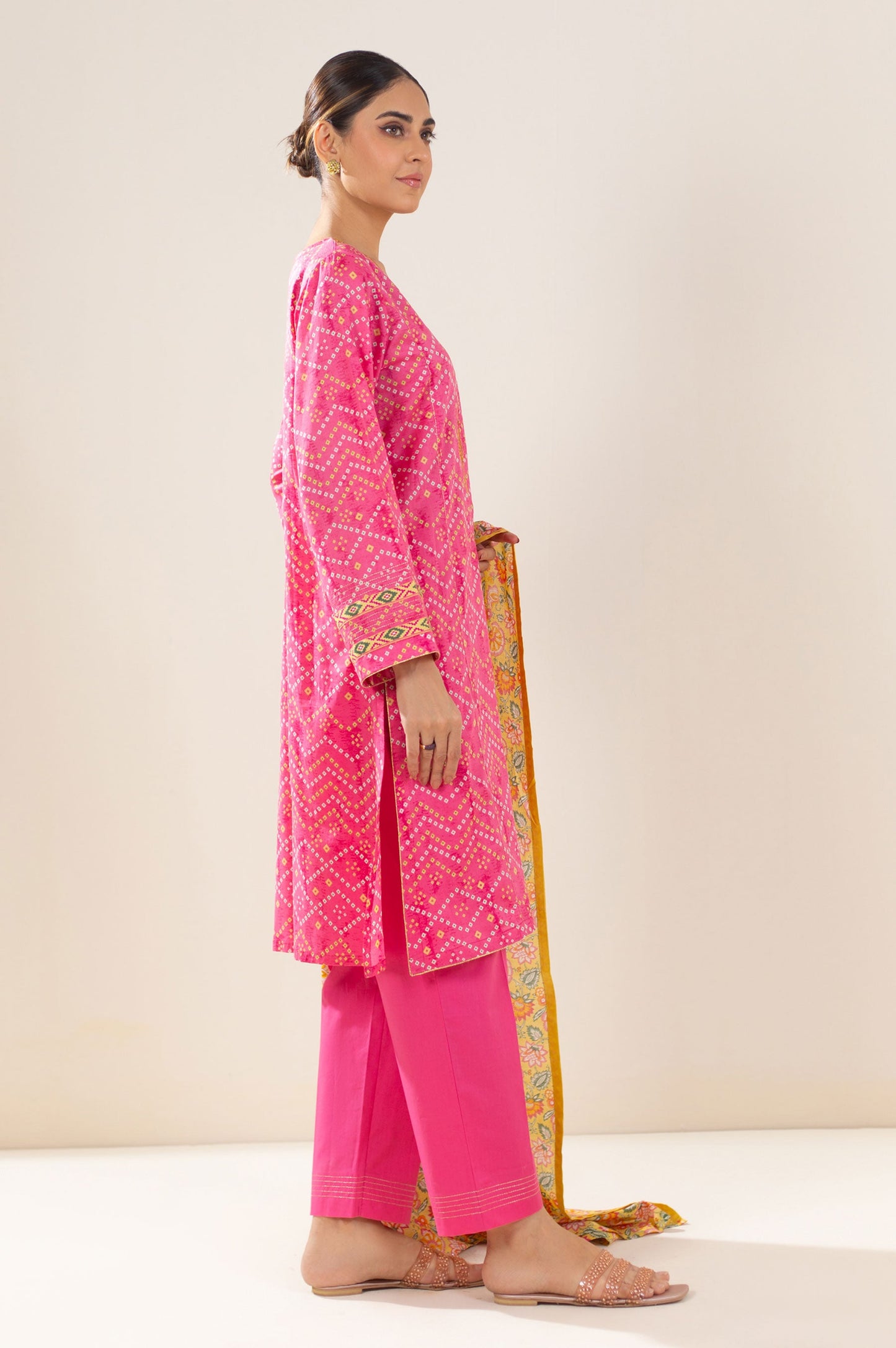 Stitched 3 Piece Embroidered Lawn Suit