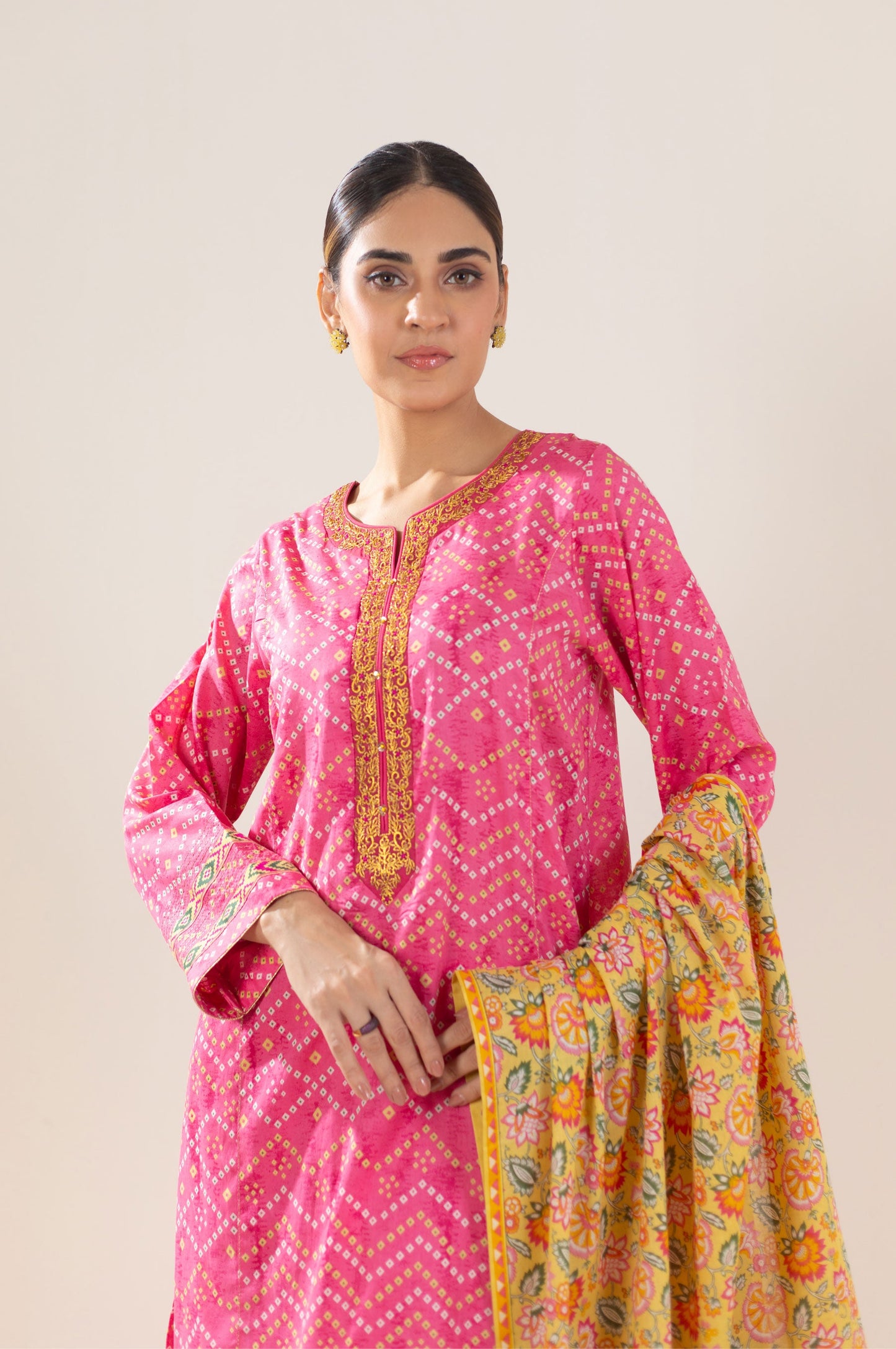 Stitched 3 Piece Embroidered Lawn Suit