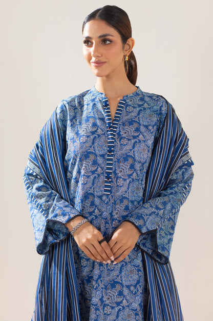 Unstitched 3 Piece Printed Lawn Suit