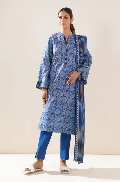 Unstitched 3 Piece Printed Lawn Suit
